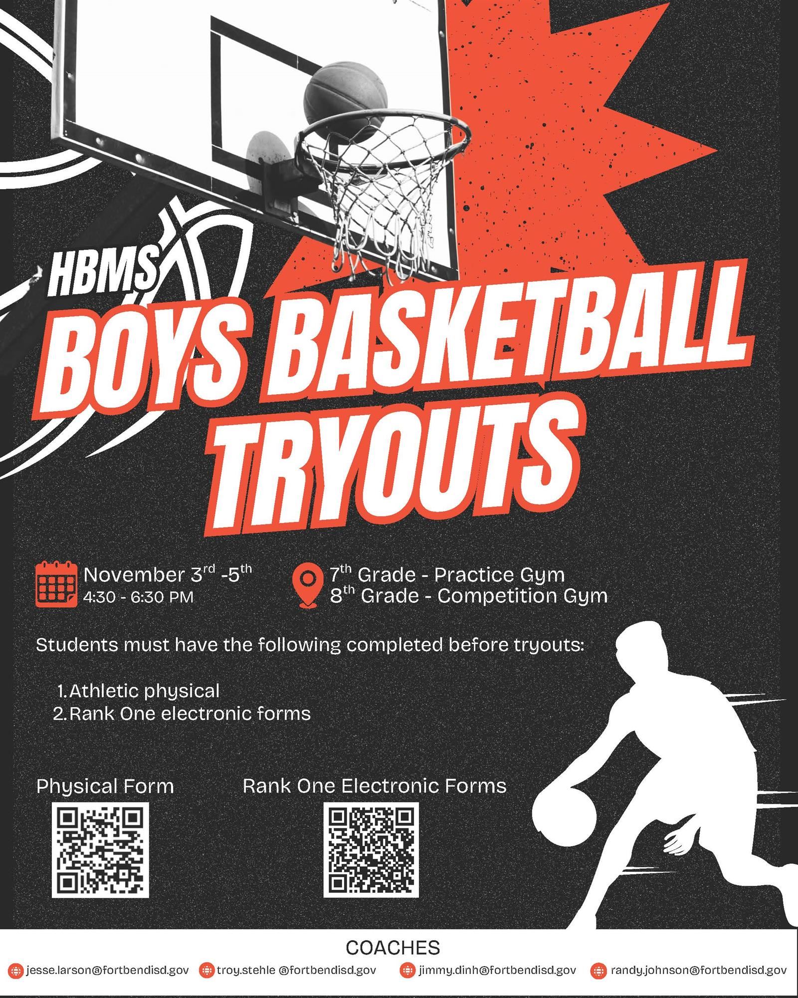  Boys Basketball Tryouts